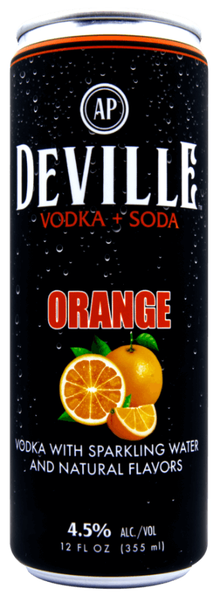 Deville Vodka Soda Orange - Front